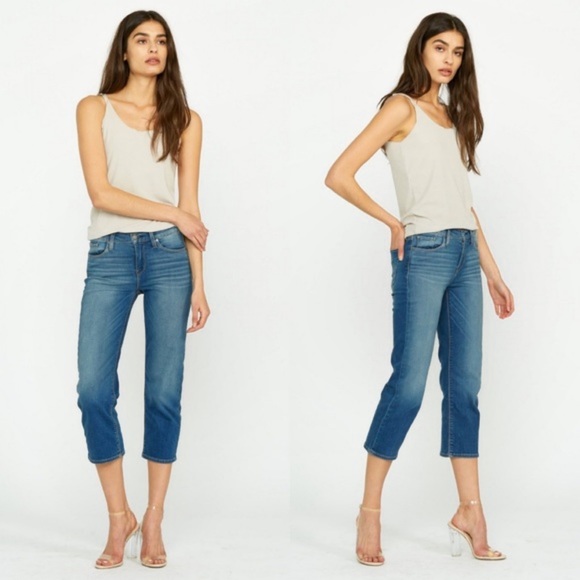 Hudson Jeans Denim - Hudson Stella Enhance Crop Midrise Straight Jeans